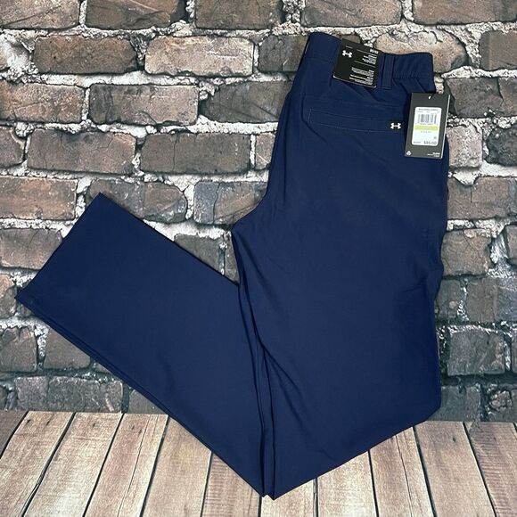NWT Navy Blue Under Armour Men’s Drive Straight Leg Golf Pants MSRP $85 Sz 30x32 - Picture 1 of 16